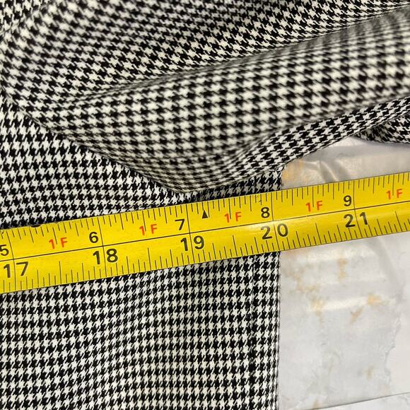Talbots Women's 12 Single Button Stretch Blazer Jacket Black White Houndstooth - Picture 14 of 16
